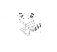 Стол журнальный 3 в 1 Карлино (Carlino) CARL-52