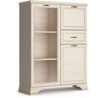 Шкаф низкий "тумба-витрина" Сиена (Бодега Белый)