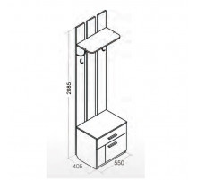 Вешалка для одежды в прихожую Элана