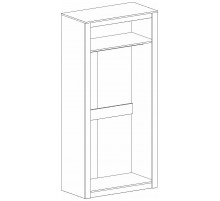 Двухстворчатый шкаф для одежды Даллас