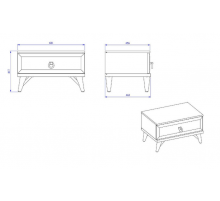 Тумба Мавенна (Mavenna) боковая MAVN-15G