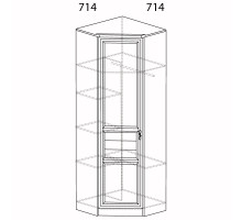 Угловой шкаф для одежды Лира 57 светлый